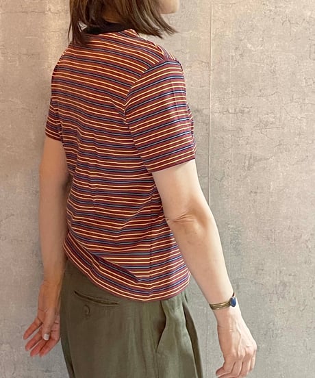 made in Japan　MANON  MNN-PT-179　マルチボーダーショートスリーブTEE