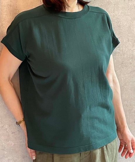 made in japan　Hands of creation  1630846 カノコフレンチTEE　グリーン
