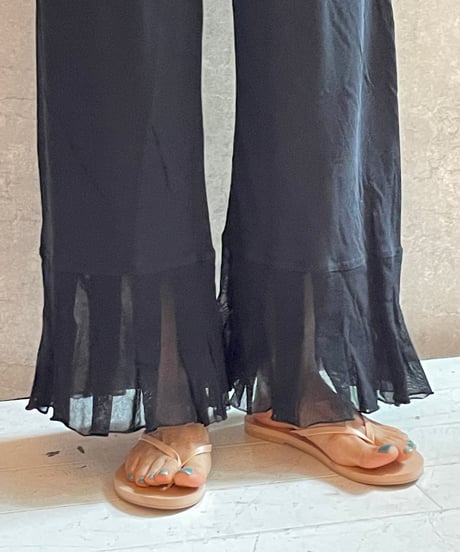OUVERT（ウーヴェル）　2610803. cottonチュールパンツ BLACK