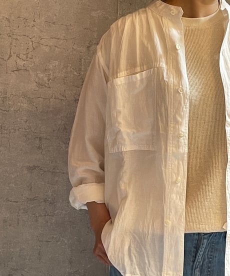 DS-0171　ラミーローンシャツ　WHITE