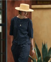 DS-0771　シャーリングシャツ　NAVY STRIPE