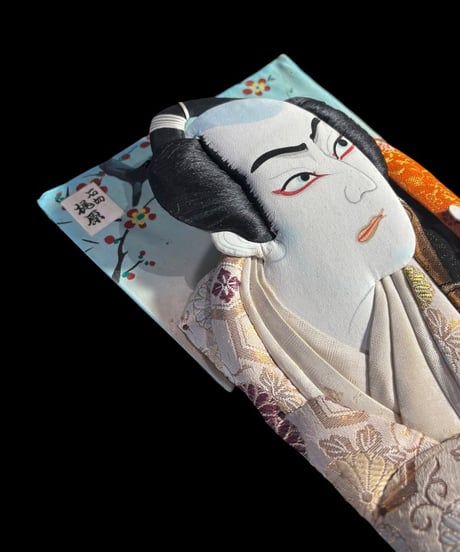昭和レトロ 歌舞伎 羽子板 石切 梶原 押絵 正月飾り 伝統 手芸技法 雑貨 アート アンティーク コレクション