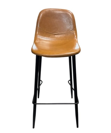 HOWARD BAR CHAIR キャメル バーチェア 鉄脚 カウンターチェア アイアン レトロ アンティーク