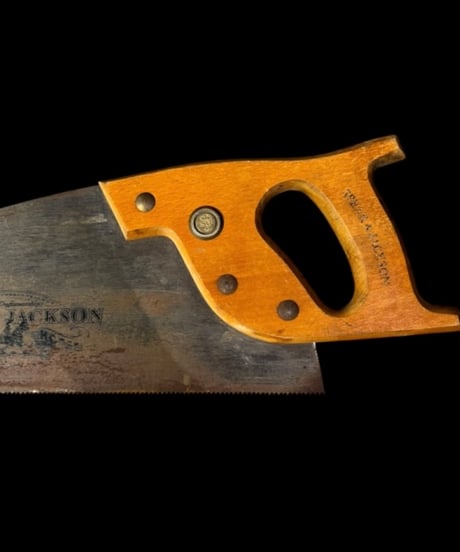 イギリス アンティーク Spear&Jackson 木製 ハンドソー ヴィンテージ ノコギリ 古民具 装飾品 時代物 古道具 骨董品