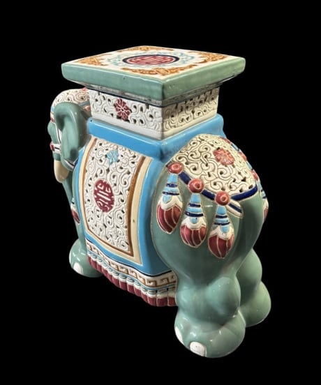 陶器製 ガネーシャ オブジェ 花台 動物 ガーデニング ゾウ 置物 インテリア 雑貨 アジアン アンティーク