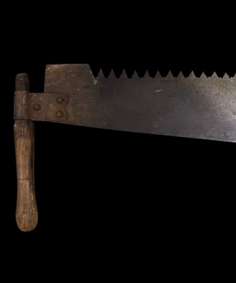 イギリス ヴィンテージ 両手引き鋸 クロスカットソー 大鋸 窓鋸 ノコギリ 古民具 装飾品 時代物 古道具 骨董品 アンティーク