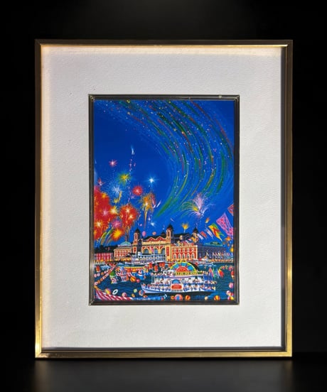 エリス・アイランド ヒロ・ヤマガタ 額装 風景 壁掛 絵画 アート ポスター 雑貨 インテリア アンティーク コレクション