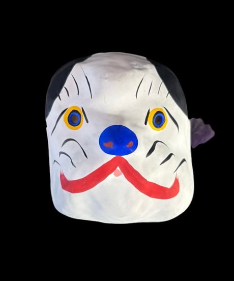 【3個セット】 郷土人形 干支 芳 造形作家 張り子 面 作家物 縁起物 置物 オブジェ 壁掛け インテリア 伝統工芸 骨董品 アンティーク