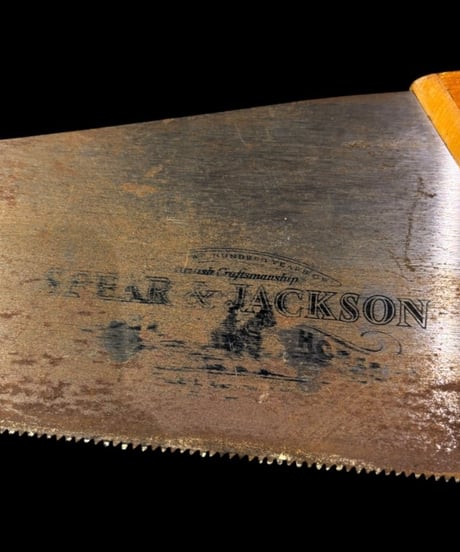 イギリス アンティーク Spear&Jackson 木製 ハンドソー ヴィンテージ ノコギリ 古民具 装飾品 時代物 古道具 骨董品