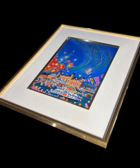 エリス・アイランド ヒロ・ヤマガタ 額装 風景 壁掛 絵画 アート ポスター 雑貨 インテリア アンティーク コレクション