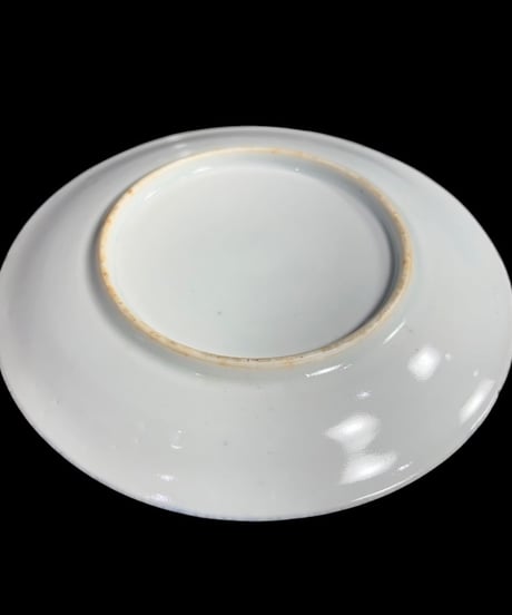 【5客セット】明治時代 古伊万里 染付 印判 丸皿 壽 松 時代物 和食器 陶芸 骨董品 アンティーク