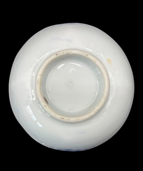 【6客セット】 古伊万里 金彩 染付 小鉢 風景図 輪花皿 向付 鉢 和食器 陶器 時代物 骨董品 アンティーク
