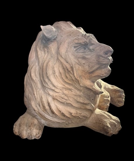 ヴィンテージ 陶器製 獅子 オブジェ 置物 ライオン 庭園 コレクション インテリア 古美術 骨董品 アンティーク