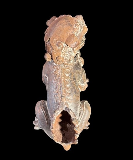 銅製 獅子 香炉 中国 唐獅子 置物 香道具 茶道具 古美術 オブジェ 金属工芸 骨董品 アンティーク