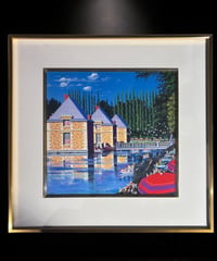 ウォーター・キャッスル ヒロ・ヤマガタ Water Castle 額装 風景 壁掛 絵画 アート ポスター 雑貨 インテリア アンティーク コレクション
