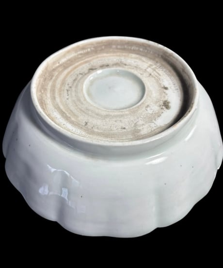 【5客セット】 江戸期 古伊万里 輪花 染付 なます皿 松竹梅図 丸皿 和食器 陶器 時代物 骨董品 アンティーク
