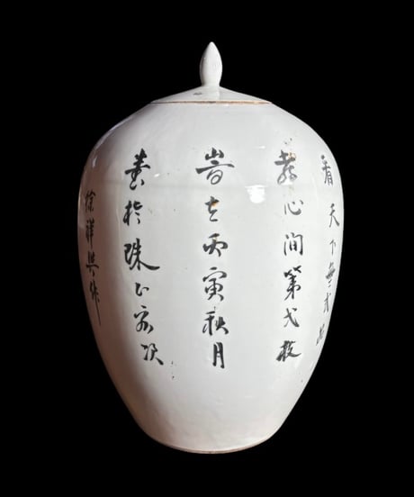 中国磁器 色絵 蓋付き壺 梅鳥草花文図 民国 花瓶 花入れ 鴛鴦 牡丹 花器 丸壺 ジャー 陶器 中国 古美術 骨董品 アンティーク