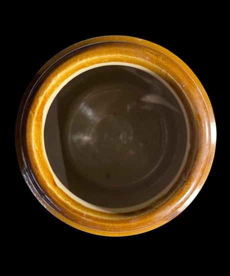 英国 ヴィンテージ ストーンウェア ジャー Brocante ブラウン 茶壺 丸壺 陶器 古美術 時代物 イギリス 骨董品 アンティーク