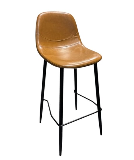 HOWARD BAR CHAIR キャメル バーチェア 鉄脚 カウンターチェア アイアン レトロ アンティーク