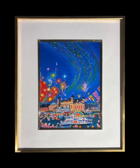 エリス・アイランド ヒロ・ヤマガタ 額装 風景 壁掛 絵画 アート ポスター 雑貨 インテリア アンティーク コレクション