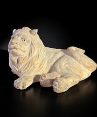 ヴィンテージ 陶器製 獅子 オブジェ 置物 ライオン 庭園 コレクション インテリア 古美術 骨董品 アンティーク