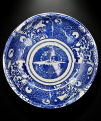 明治期 古伊万里 染付 菓子鉢 印判 松竹梅 鉢 取り皿 飾り皿 和食器 陶器 骨董品 アンティーク