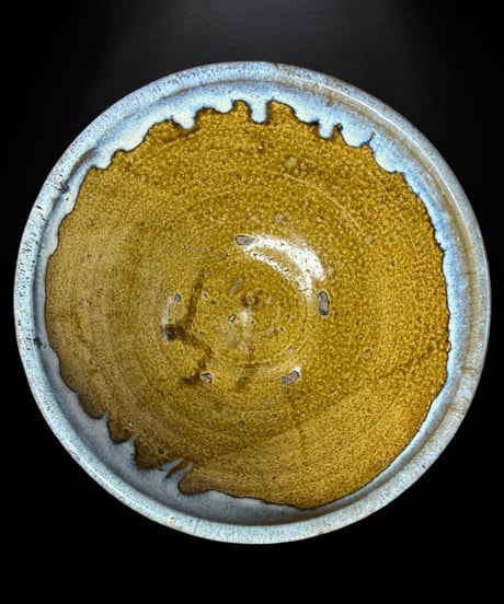 益子焼 飴釉 大鉢 ナマコ釉 菓子鉢 釉薬 鉢 飾皿 和食器 陶磁器 骨董品 アンティーク