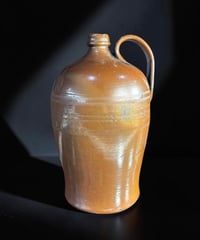 19世紀 ストーンウェア フラゴン ブラウン 水差し 塩釉 茶壺 ジャグ 丸壺 陶器 古美術 時代物 骨董品 アンティーク