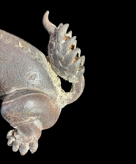 銅製 獅子 香炉 中国 唐獅子 置物 香道具 茶道具 古美術 オブジェ 金属工芸 骨董品 アンティーク