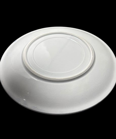 古伊万里 染付 絵皿 松竹梅山水風景図 大皿 青白磁 丸皿 プレート 盛り皿 飾皿 和食器 骨董品 アンティーク