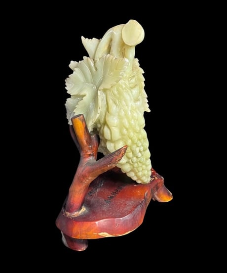 金城精密鋳造 苦瓜 玉石彫刻 芸術品 ゴーヤ 記念品 インテリア 置物 工芸品 骨董品 アンティーク