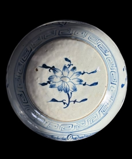 中国磁器 染付 蓋付き壺 青花人物文図 花入れ 花器 丸壺 陶器 中国 古美術 骨董品 アンティーク