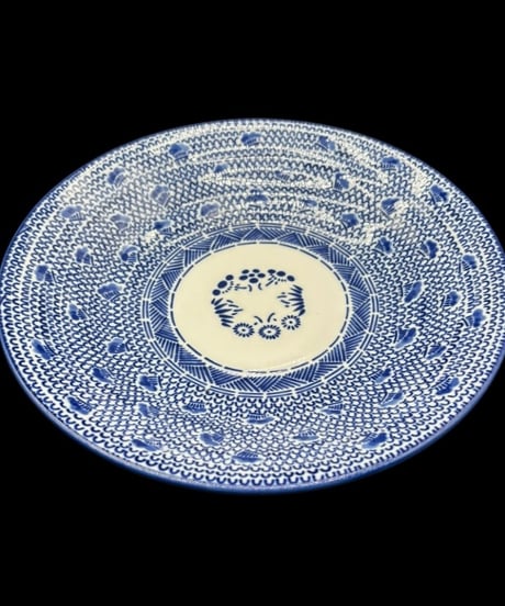 【2枚セット】 Thaisuki タイスキ メタ玉皿 MARUKA KOYO JAPAN 松竹梅 カレー皿 パスタ皿 大皿 プレート 陶器 骨董品 アンティーク