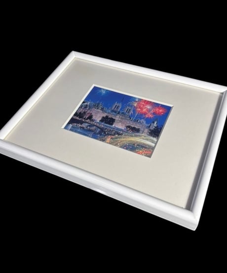 巴里祭 ヒロ・ヤマガタ パリ祭 額装 風景 壁掛 絵画 アート ポスター 雑貨 インテリア アンティーク コレクション
