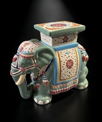 陶器製 ガネーシャ オブジェ 花台 動物 ガーデニング ゾウ 置物 インテリア 雑貨 アジアン アンティーク