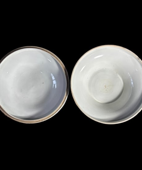 江戸後期 古伊万里 染付 微塵唐草 蓋付き大鉢 盛り鉢 鉢 和食器 陶器 伊万里 時代物 骨董品 アンティーク
