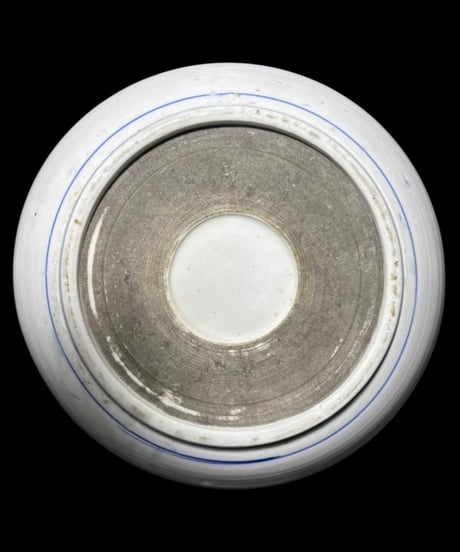 江戸後期 古伊万里 染付 大鉢 花籠図 丸鉢 盛り鉢 飾皿 古美術 時代物 和食器 骨董品 アンティーク