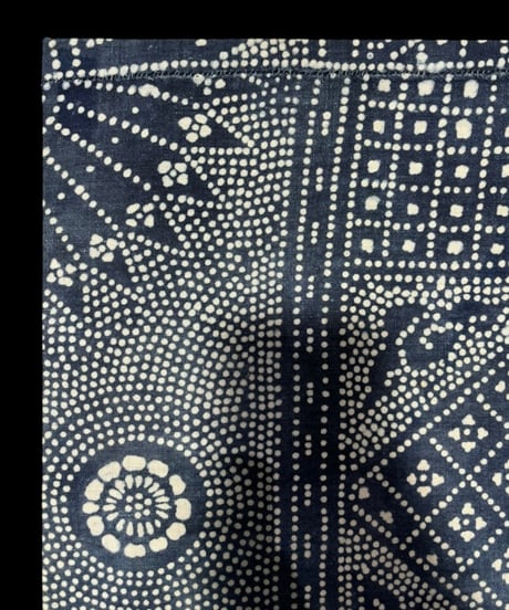 藍染 布張り 丸紋 壁掛 大判 雑貨 装飾品 木枠 インテリア 和柄 昭和 レトロ アンティーク