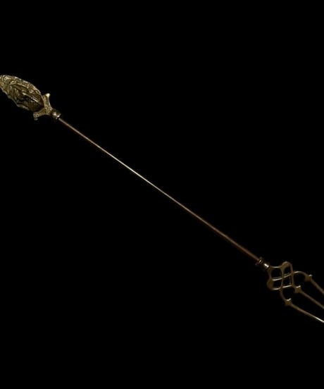 イギリス ヴィンテージ 帆船 トースティングフォーク 真鍮 置物 航海 壁飾り インテリア トーストフォーク 時代物 骨董品 アンティーク