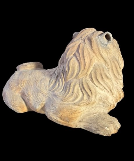 ヴィンテージ 陶器製 獅子 オブジェ 置物 ライオン 庭園 コレクション インテリア 古美術 骨董品 アンティーク