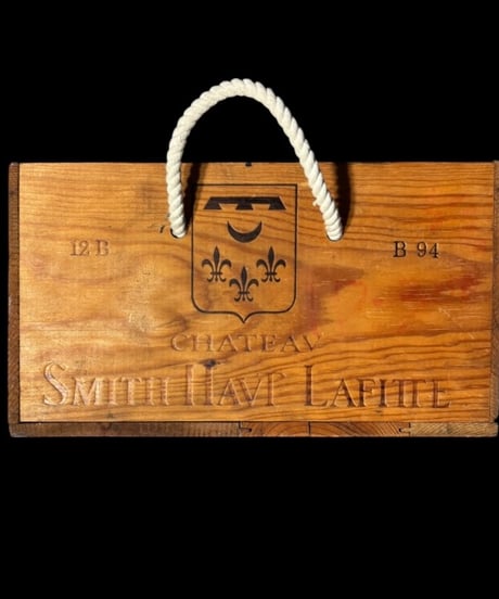 Chateau Smith Haut Lafitte 古木箱 昭和レトロ 木製 小物入れ ワイン 木箱 小箱 古民具 時代物 ヴィンテージ アンティーク
