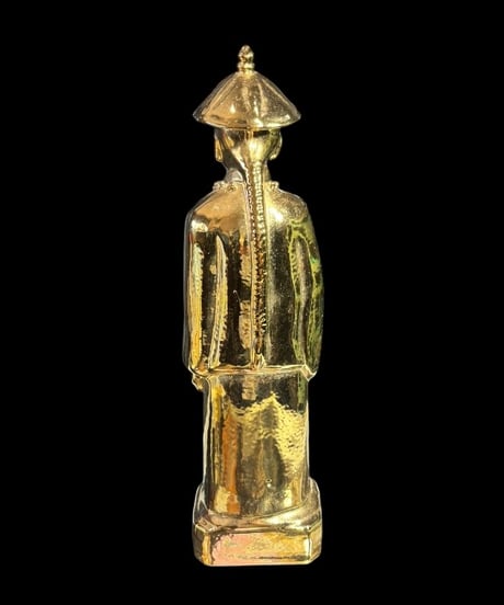 福建曾館 乾隆帝像 中国美術 仏像 金色 インテリア 置物 オブジェ 骨董品 時代物 アンティーク