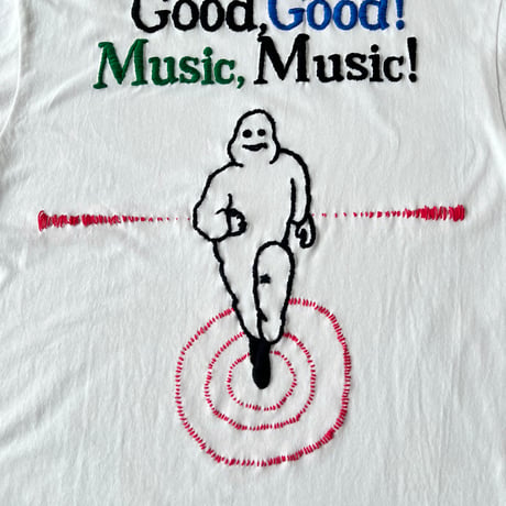 【lupus × YES】 Hand Stitch T-shirt "Good Music MAN"