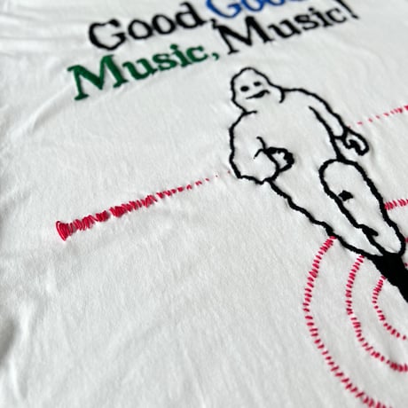 【lupus × YES】 Hand Stitch T-shirt "Good Music MAN"