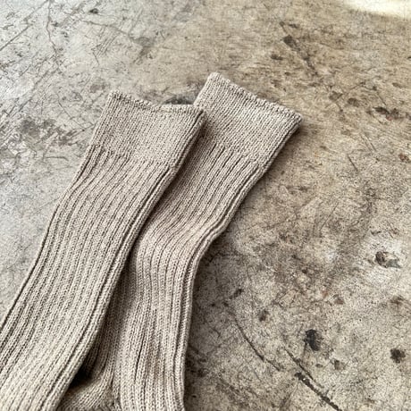 【yahae kan】Organic Cotton Blended Yak Ribbed Socks