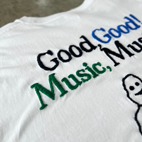 【lupus × YES】 Hand Stitch T-shirt "Good Music MAN"
