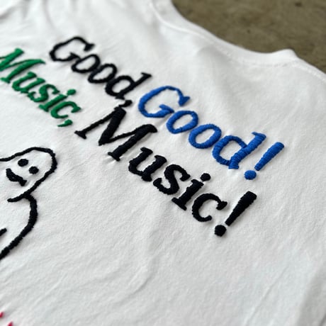 【lupus × YES】 Hand Stitch T-shirt "Good Music MAN"