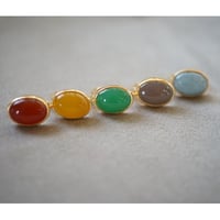 【colors】 18kgp 天然石１粒リング