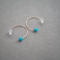 【colors】 K10 ターコイズフープピアス