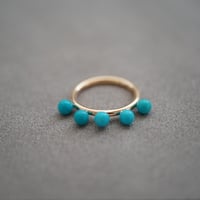 【colors】18kgp turquoise sunshine ring